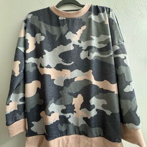 Camouflage Print Sweatshirt